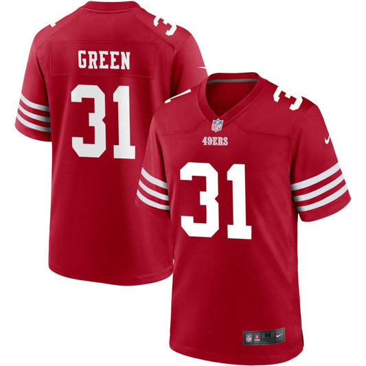 Renardo Green Men's Nike Scarlet San Francisco 49ers Custom Jersey