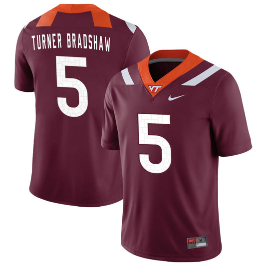 Xayvion Turner Bradshaw Men's Nike Maroon Virginia Tech Hokies Pick-A-Player NIL Replica Football Jersey