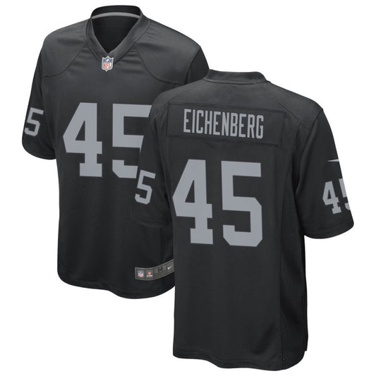 Tommy Eichenberg Youth Nike Las Vegas Raiders Black Custom Game Jersey