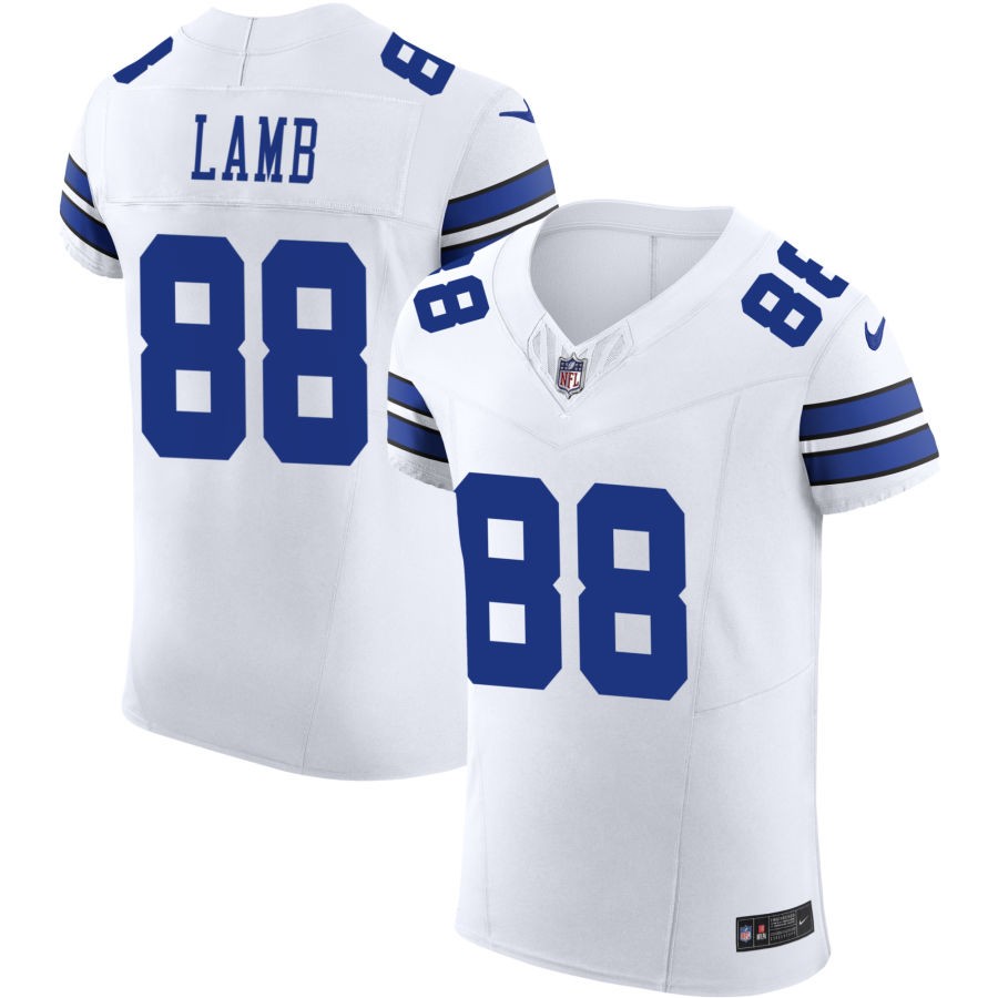 CeeDee Lamb Men's Nike White Dallas Cowboys Vapor F.U.S.E. Elite Custom Jersey