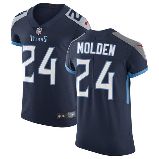 Elijah Molden Men's Nike Navy Tennessee Titans Vapor Untouchable Custom Elite Jersey