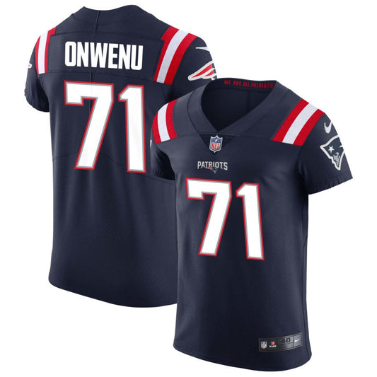 Mike Onwenu Men's Nike Navy New England Patriots Vapor Elite Custom Jersey