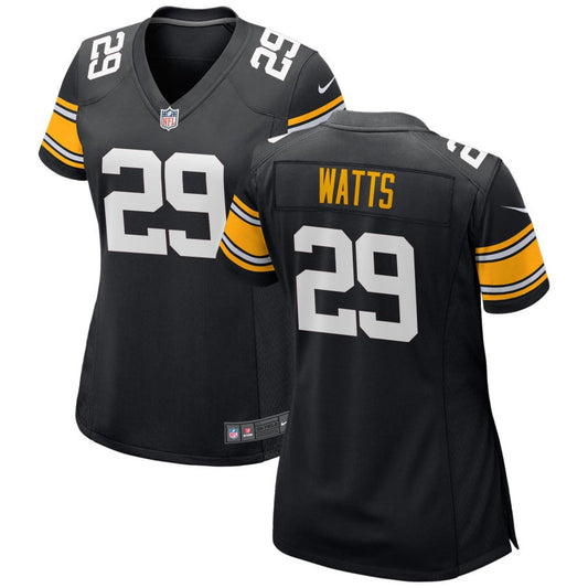 Ryan Watts Women's Nike Black Pittsburgh Steelers Alternate Custom Game Jersey