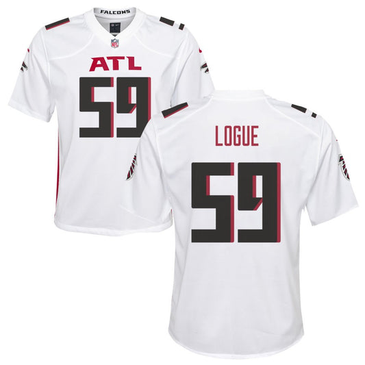 Zion Logue Youth Nike Atlanta Falcons White Custom Game Jersey