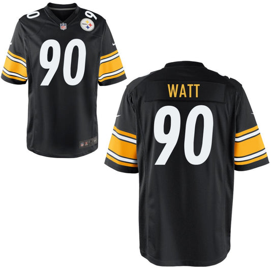 T.J. Watt Youth Nike Black Pittsburgh Steelers Custom Game Jersey