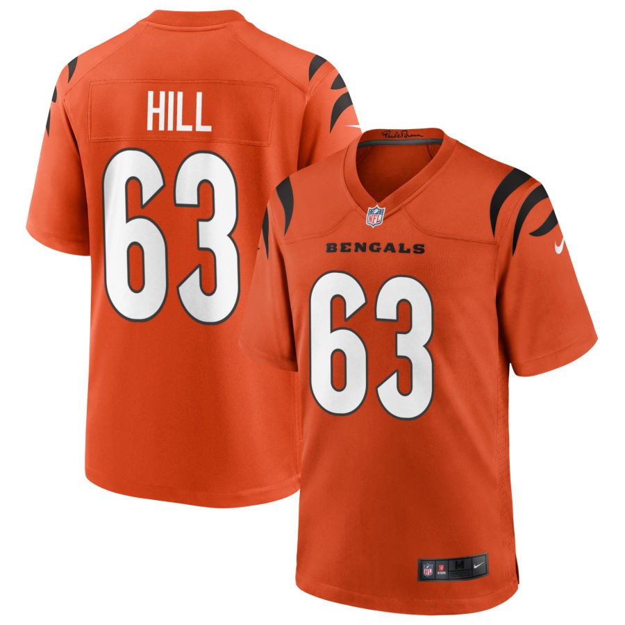 Trey Hill Men's Nike Orange Cincinnati Bengals Alternate Game Custom Jersey