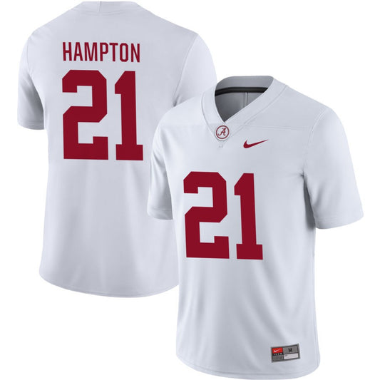 Bubba Hampton Men's Nike White Alabama Crimson Tide Pick-A-Player NIL Replica Football Jersey