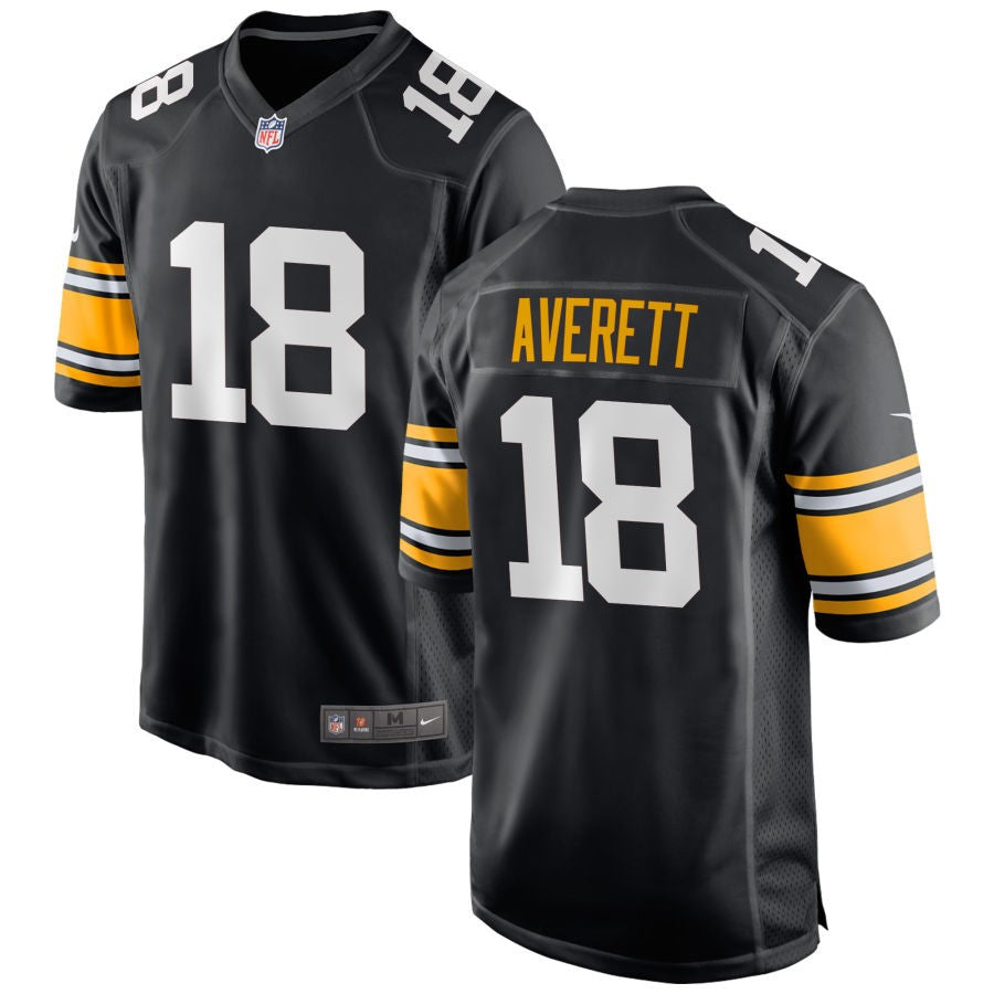 Anthony Averett Men's Nike Black Pittsburgh Steelers Alternate Custom Game Jersey