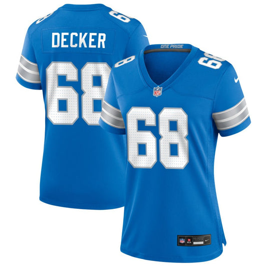 Taylor Decker Women's Nike Blue Detroit Lions Custom Game Jersey