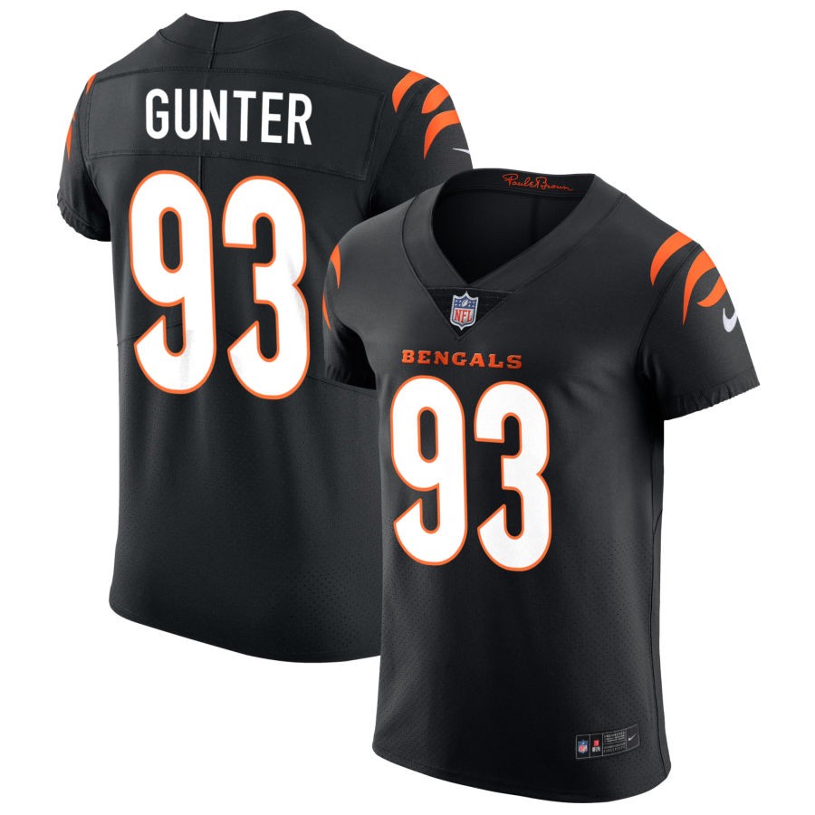 Jeff Gunter Men's Nike Black Cincinnati Bengals Vapor Elite Custom Jersey