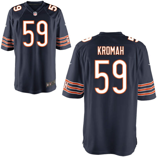 Jamree Kromah Youth Nike Navy Chicago Bears Custom Game Jersey