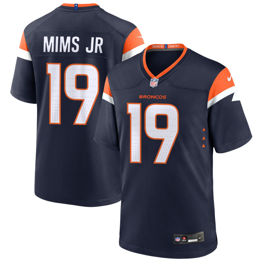 Marvin Mims Jr Men's Nike  Navy Denver Broncos Alternate Custom Game Jersey