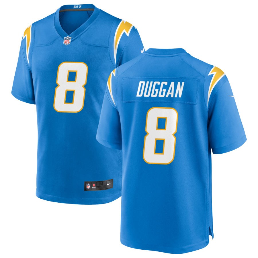 Max Duggan Men's Nike Powder Blue Los Angeles Chargers Custom Game Jersey