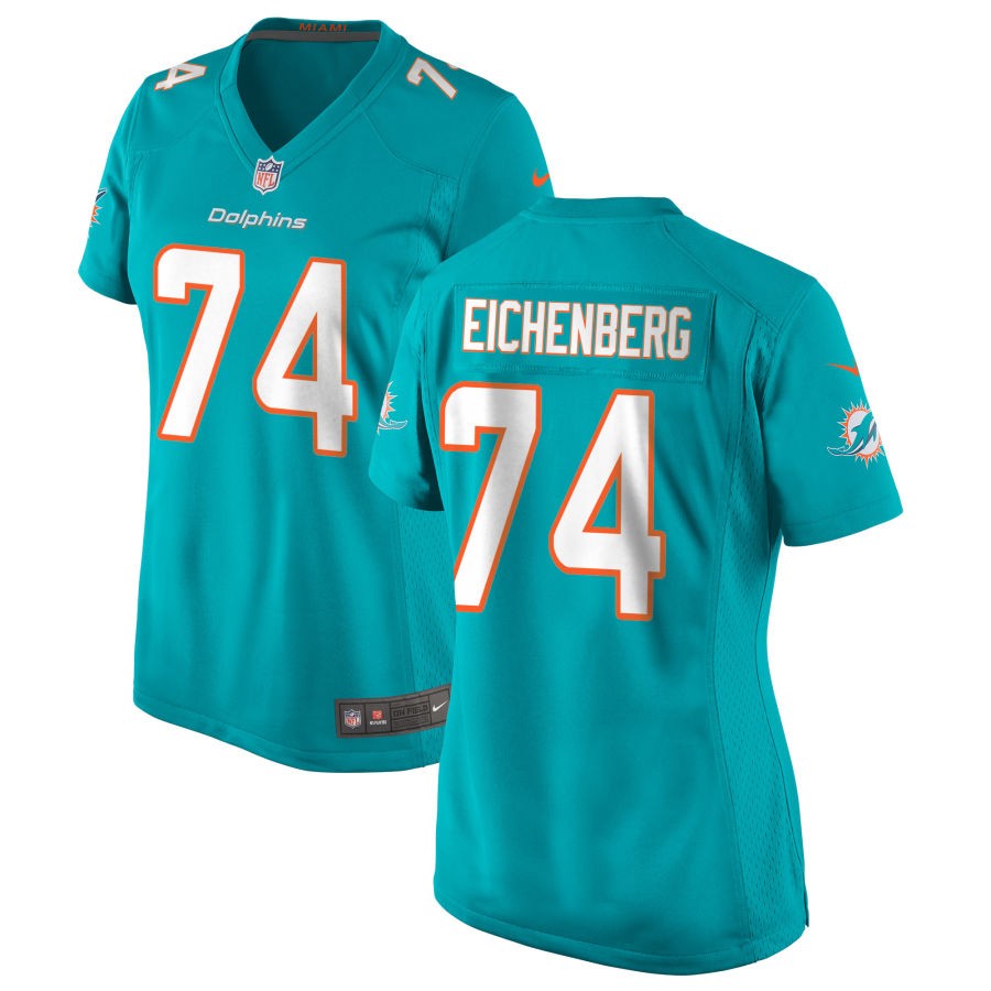 Liam Eichenberg Women's Nike Aqua Miami Dolphins Custom Game Jersey