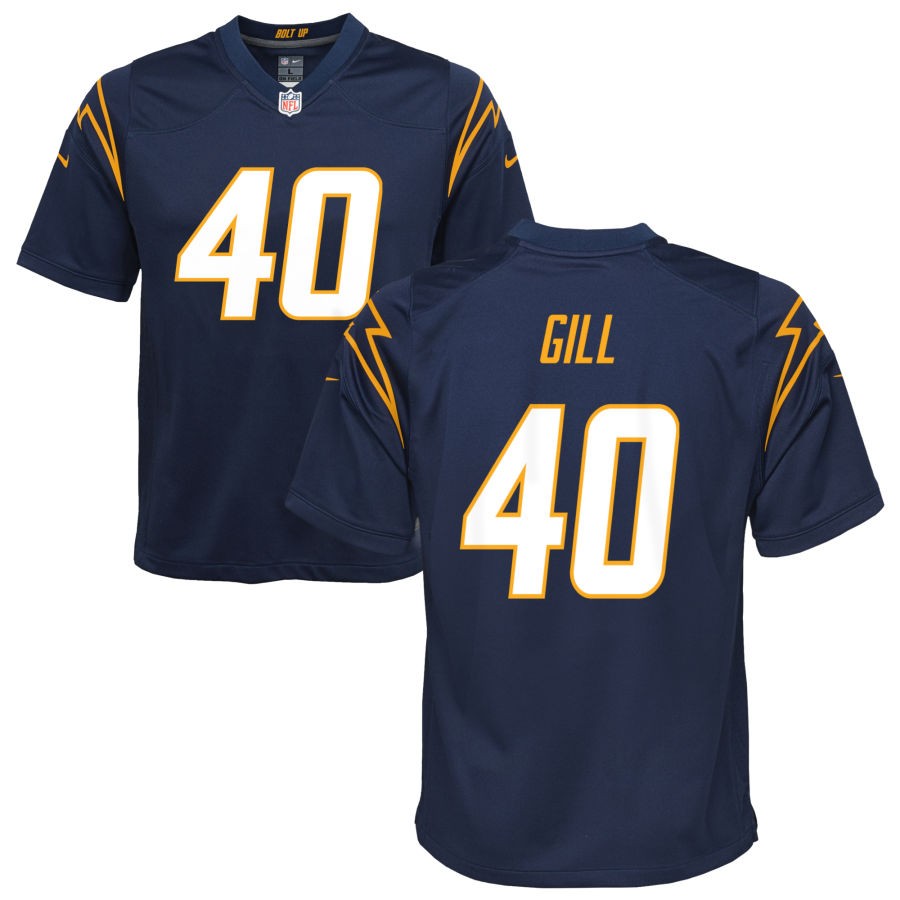 Jaelen Gill Youth Nike Navy Los Angeles Chargers Alternate Custom Game Jersey