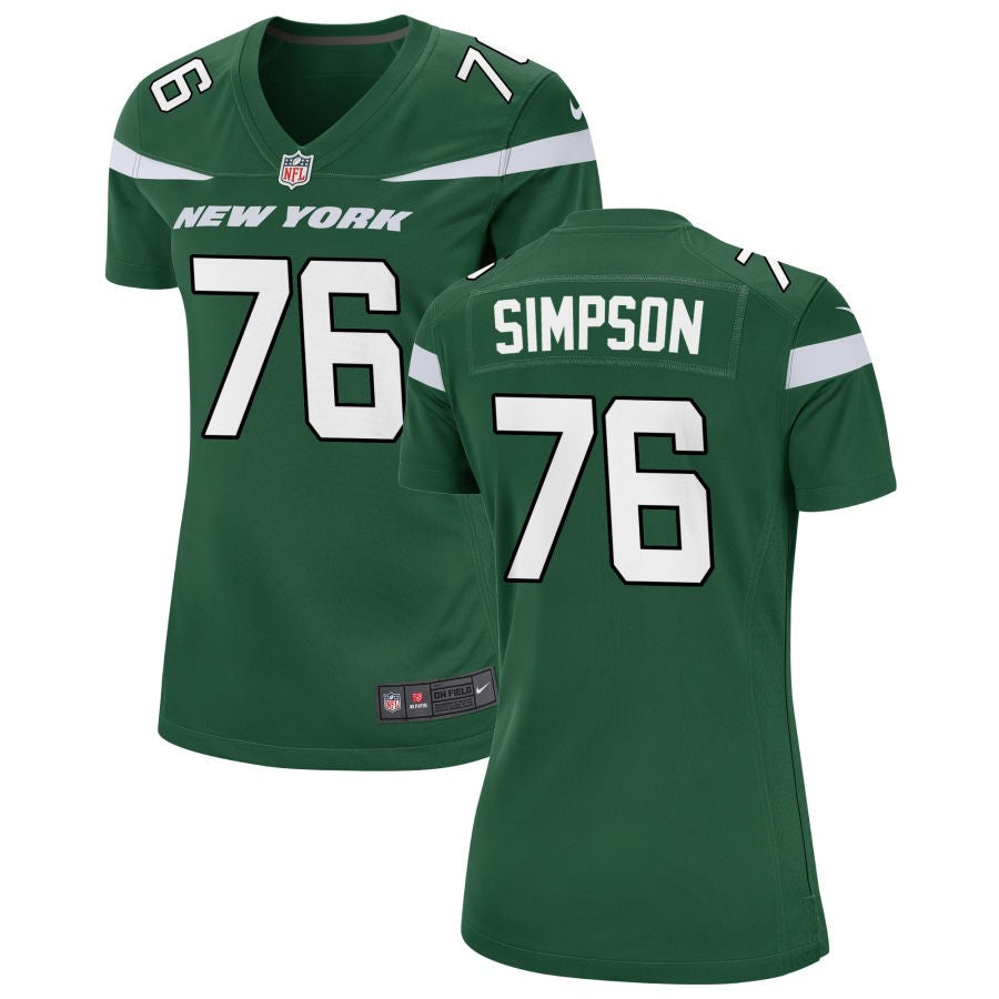 John Simpson Women's Nike Gotham Green New York Jets Custom Game Jersey