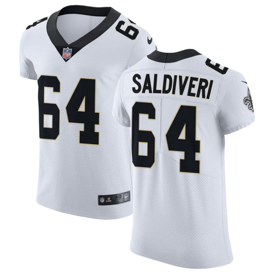 Nick Saldiveri Men's Nike White New Orleans Saints Vapor Untouchable Elite Custom Jersey