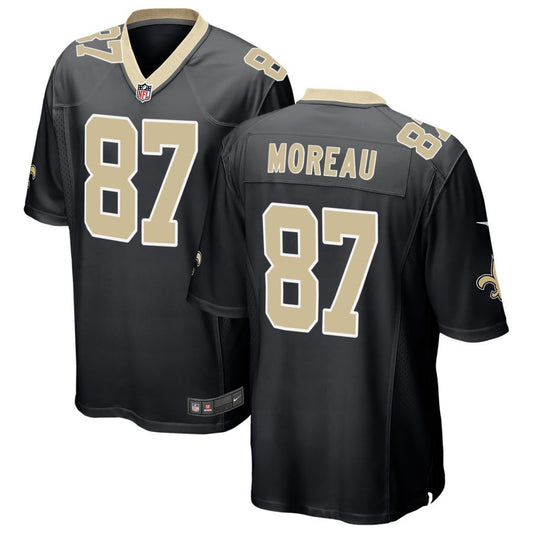 Foster Moreau Men's Nike Black New Orleans Saints Custom Game Jersey