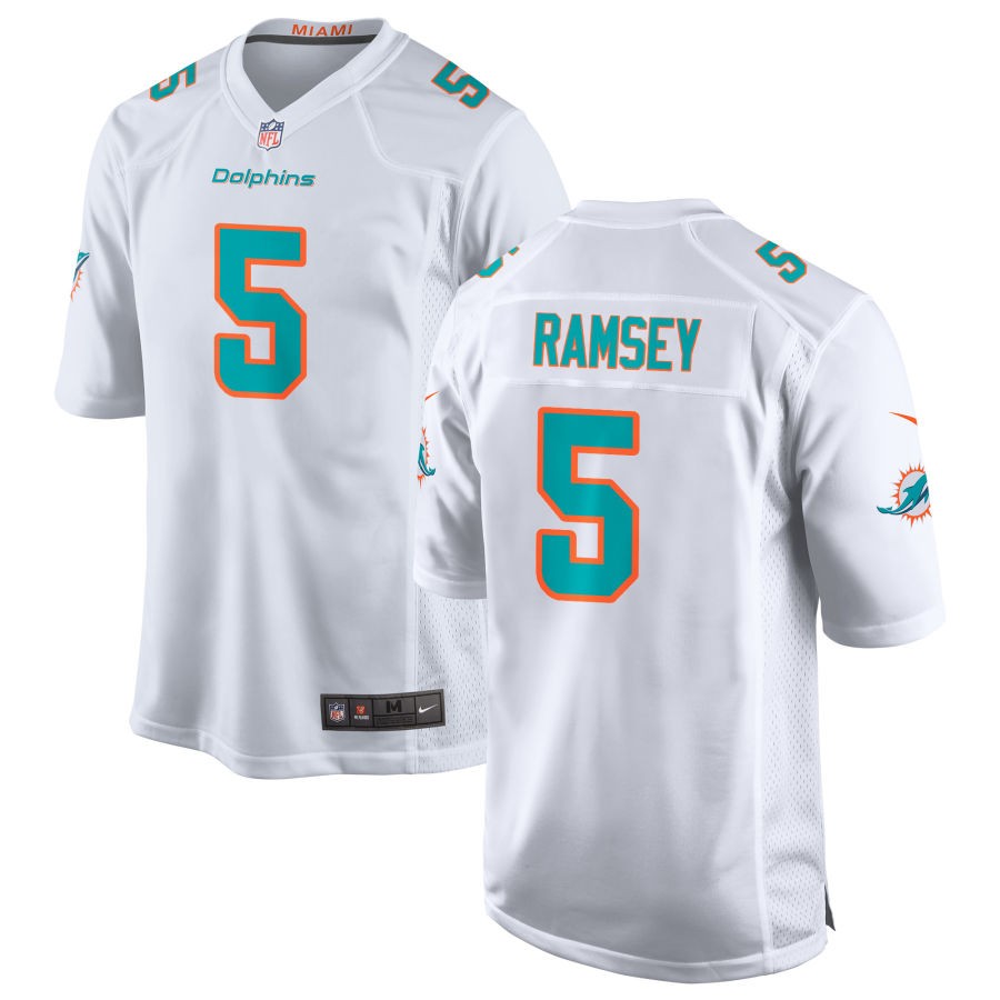 Jalen Ramsey Men's Nike White Miami Dolphins Custom Game Jersey