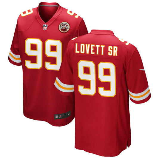 Fabien Lovett Sr Men's Nike Red Kansas City Chiefs Custom Game Jersey