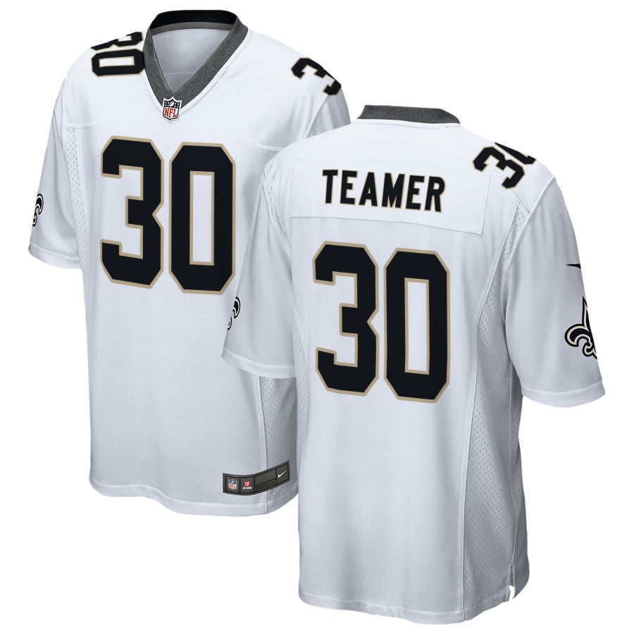 Roderic Teamer Men's Nike White New Orleans Saints 2018 Custom Game Jersey