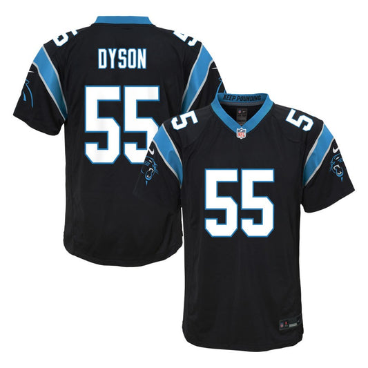 Kenny Dyson Youth Nike  Black Carolina Panthers Custom Game Jersey