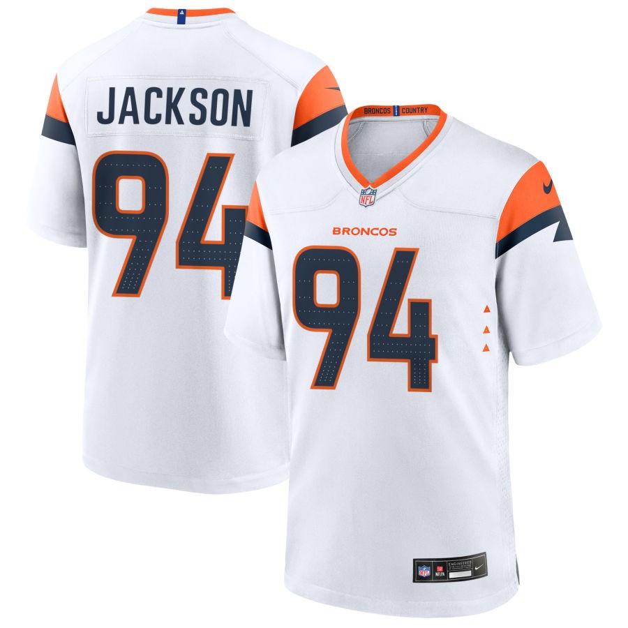 Jordan Jackson Men's Nike  White Denver Broncos Custom Game Jersey