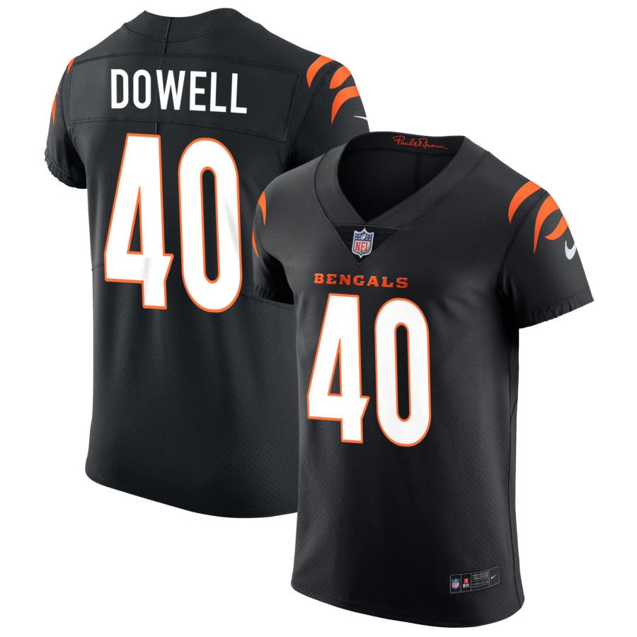 Michael Dowell Men's Nike Black Cincinnati Bengals Vapor Elite Custom Jersey