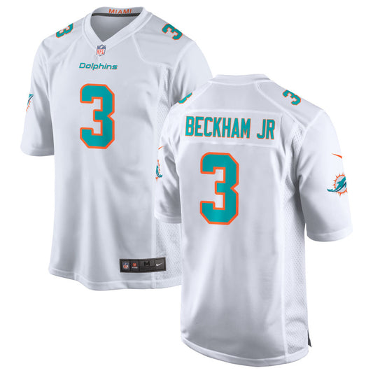 Odell Beckham Jr Men's Nike White Miami Dolphins Custom Game Jersey