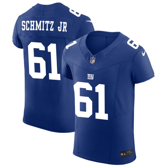 John Michael Schmitz Jr Men's Nike Royal New York Giants Vapor F.U.S.E. Elite Custom Jersey