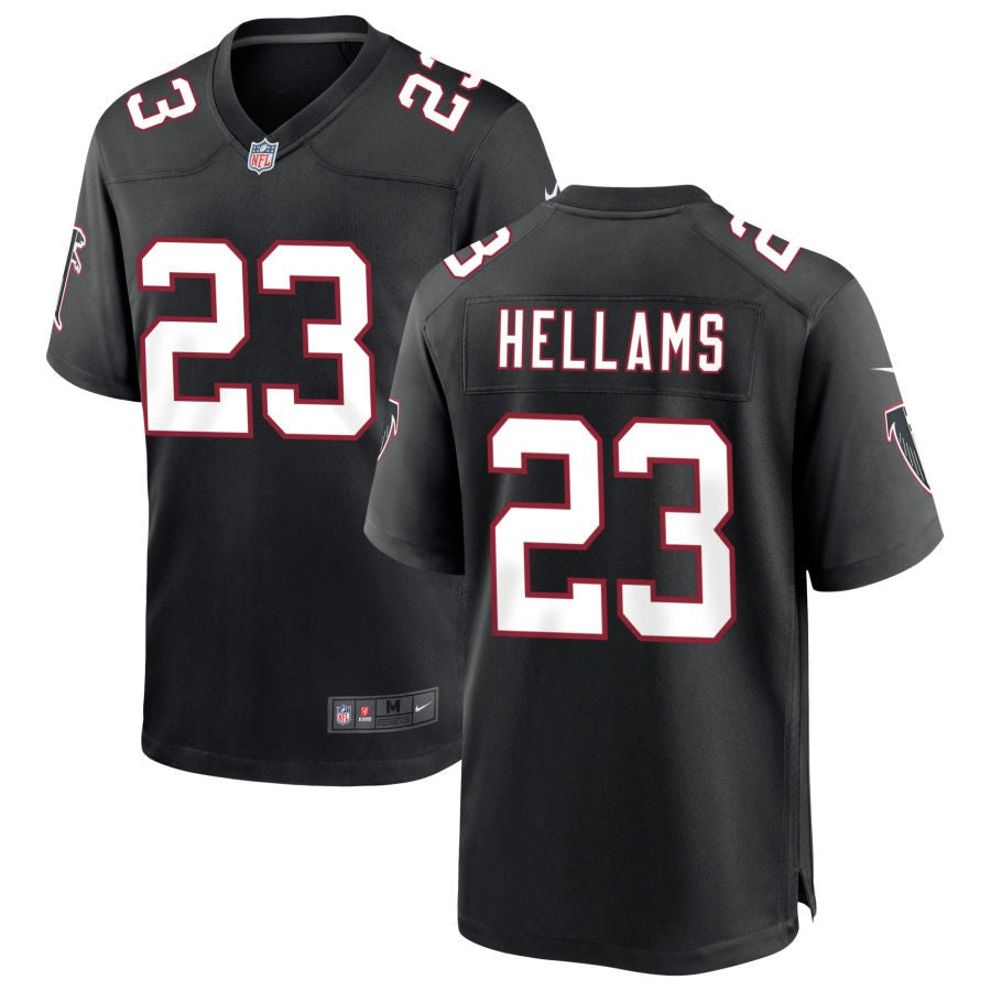 DeMarcco Hellams Men's Nike Black Atlanta Falcons Throwback Custom Game Jersey