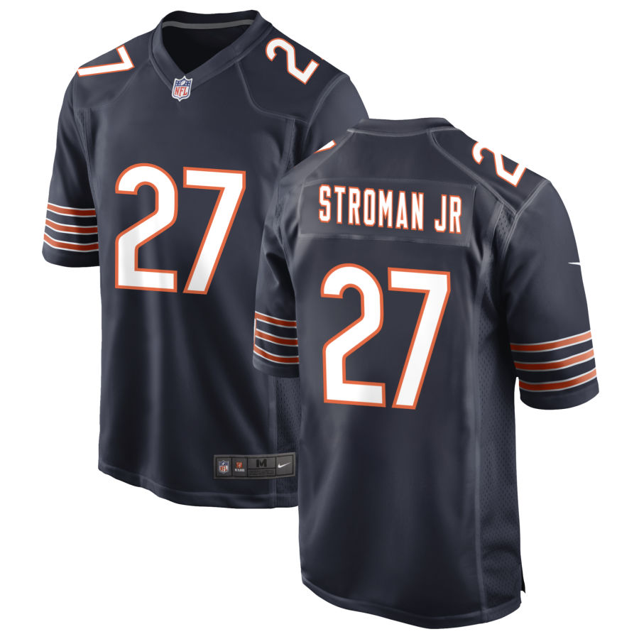 Greg Stroman Jr Men's Nike Navy Chicago Bears Custom Game Jersey