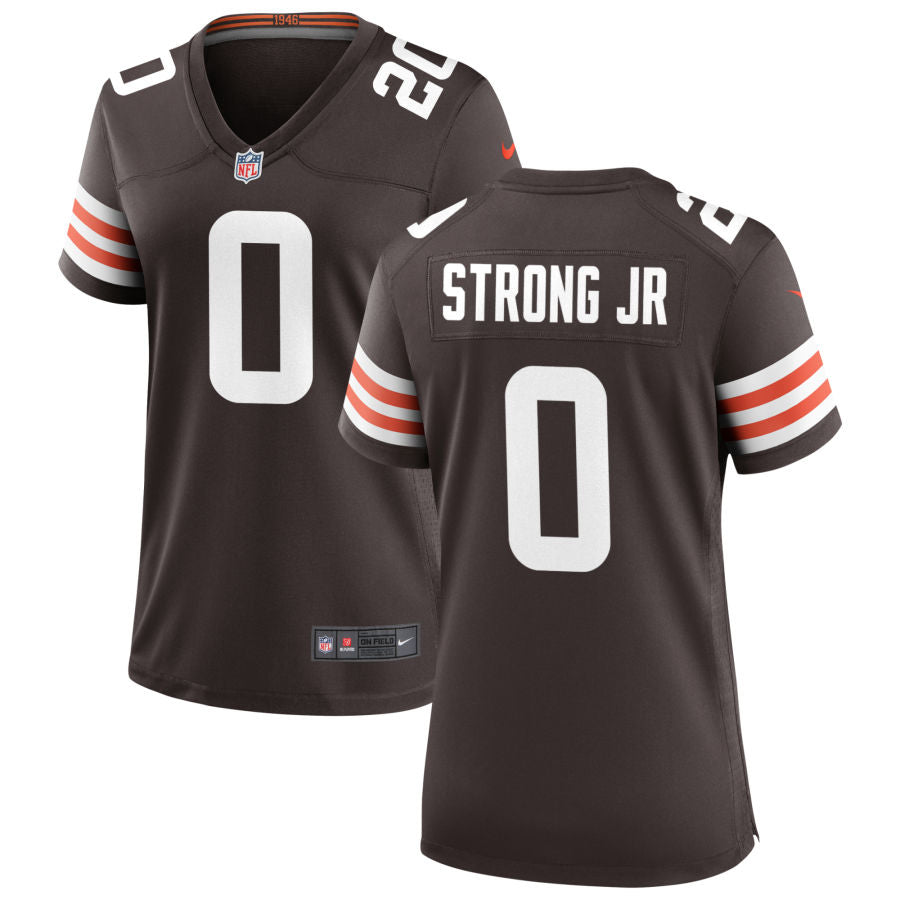 Pierre Strong Jr Women's Nike Cleveland Browns Brown Custom Game Jersey