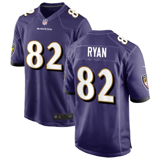 Sean Ryan Men's Nike Purple Baltimore Ravens Custom Game Jersey