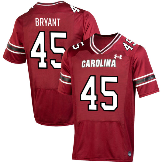 Colin Bryant Men's Under Armour  Garnet South Carolina Gamecocks NIL Pick-A-Player Replica Football Jersey