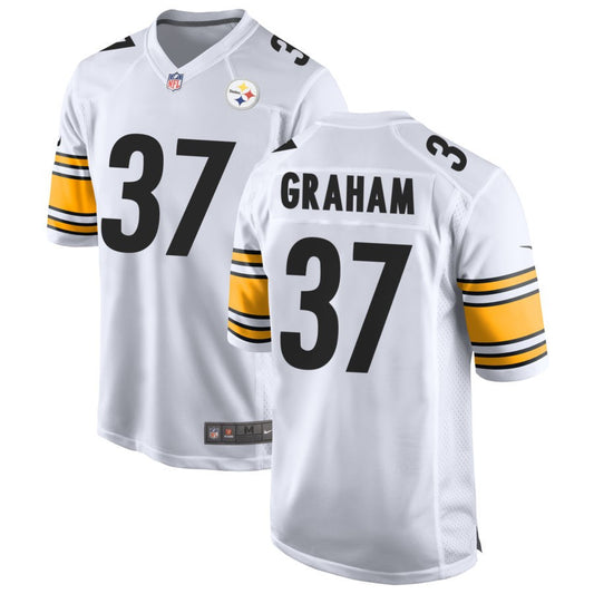 Thomas Graham Men's Nike White Pittsburgh Steelers Game Custom Jersey