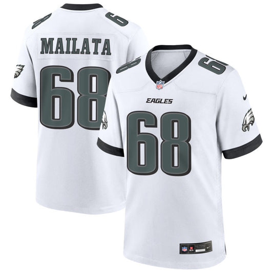 Jordan Mailata Men's Nike White Philadelphia Eagles Custom Game Jersey