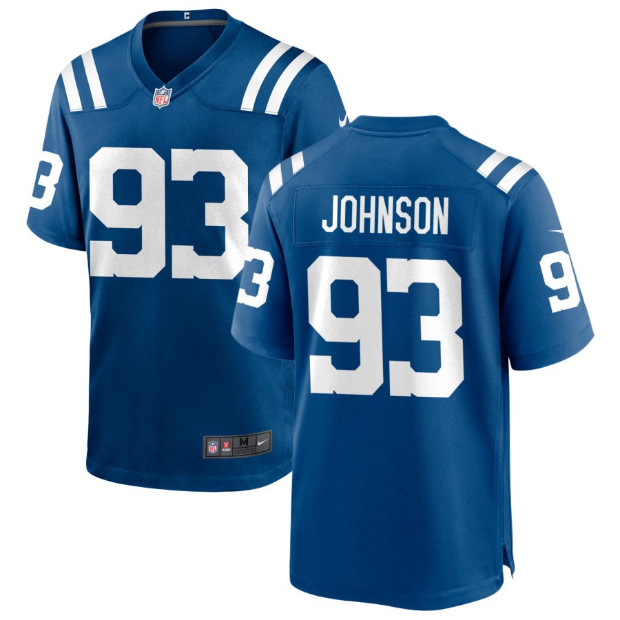 Eric Johnson Men's Nike Indianapolis Colts Royal Custom Game Jersey