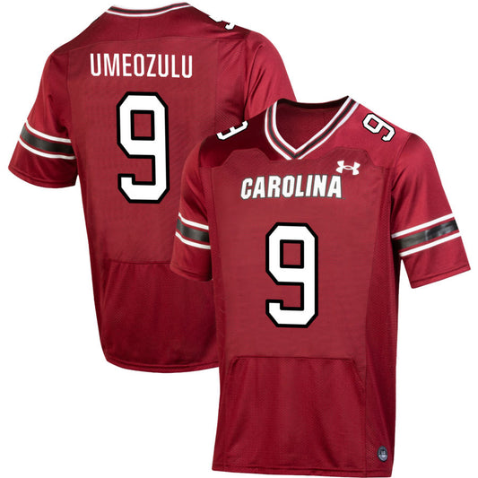 Desmond Umeozulu Men's Under Armour  Garnet South Carolina Gamecocks NIL Pick-A-Player Replica Football Jersey