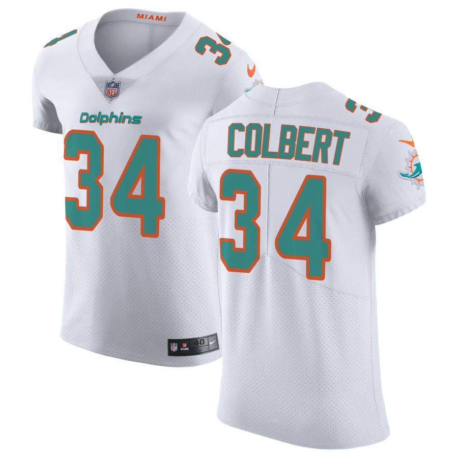 Jordan Colbert Men's Nike White Miami Dolphins Vapor Untouchable Elite Custom Jersey