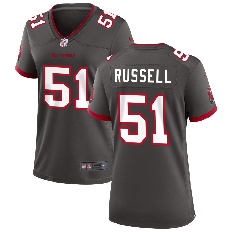 J.J. Russell Women's Nike Pewter Tampa Bay Buccaneers Alternate Custom Game Jersey