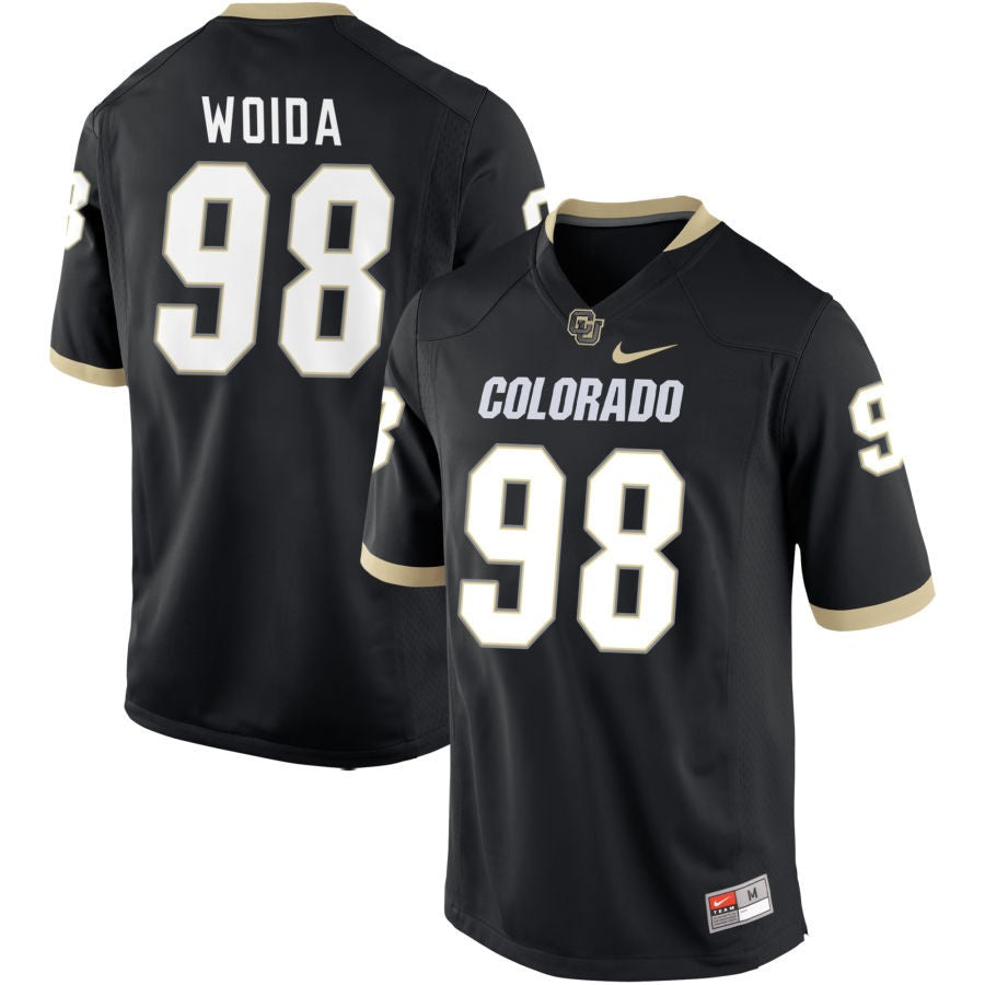 Jacob Woida Men's Nike Black Colorado Buffaloes Pick-A-Player NIL Replica Football Jersey