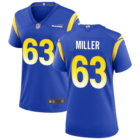 Grant Miller Women's Nike Los Angeles Rams Royal Custom Game Jersey