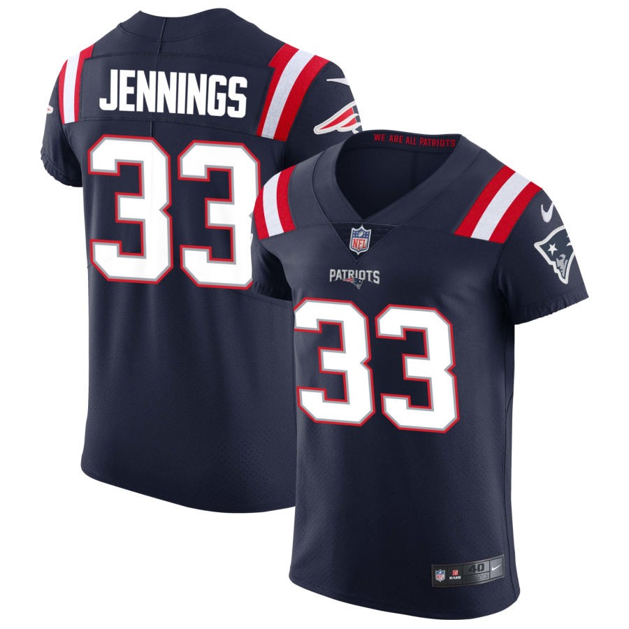 Anfernee Jennings Men's Nike Navy New England Patriots Vapor Elite Custom Jersey