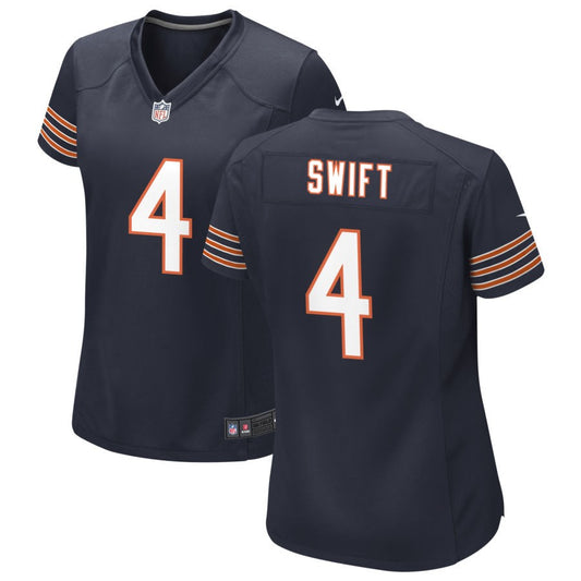 D'Andre Swift Women's Nike Navy Chicago Bears Custom Game Jersey