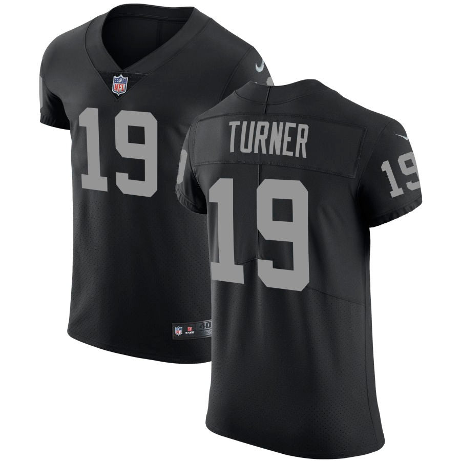 DJ Turner Men's Nike Black Las Vegas Raiders Vapor Untouchable Custom Elite Jersey