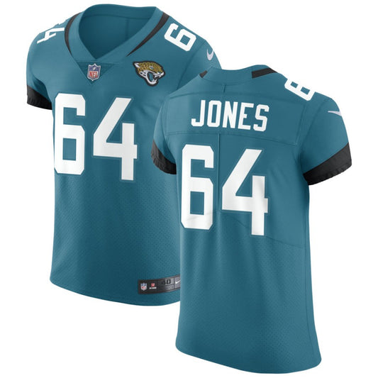 Steven Jones Men's Nike Teal Jacksonville Jaguars Vapor Untouchable Elite Custom Jersey