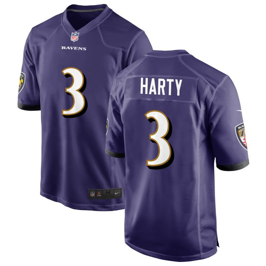 Deonte Harty Men's Nike Purple Baltimore Ravens Custom Game Jersey