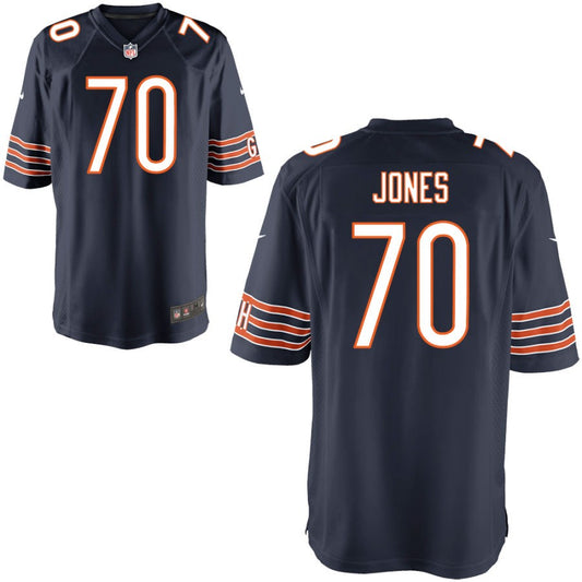 Braxton Jones Youth Nike Navy Chicago Bears Custom Game Jersey