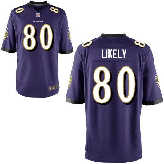 Isaiah Likely Youth Nike Purple Baltimore Ravens Custom Game Jersey